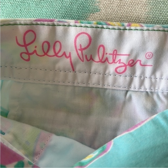 Lilly Pulitzer Shorely Blue Double‎ Trouble Floral Paisley Buttercup Shorts - Picture 6 of 12